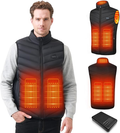 Mincoo Heated vest for men and women with 10000mAh battery, 5 heating zones, 3-stage temperature control, dual control, warm vest for winter activities