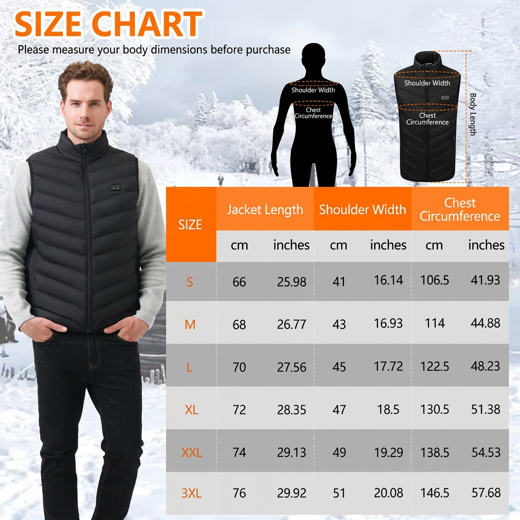 Mincoo Heated vest for men and women with 10000mAh battery, 5 heating zones, 3-stage temperature control, dual control, warm vest for winter activities